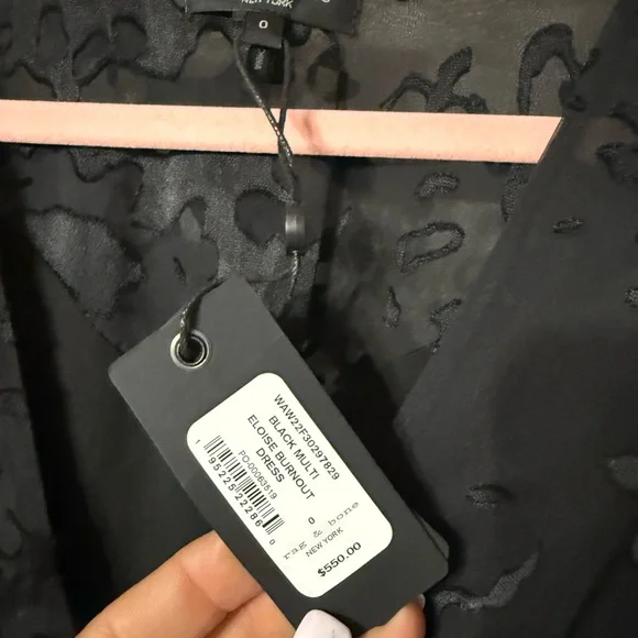 RAG & BONE BLACK MULTI ELOISE BURNOUT DRESS SZ 00 (TXA955) - Picture 6 of 8